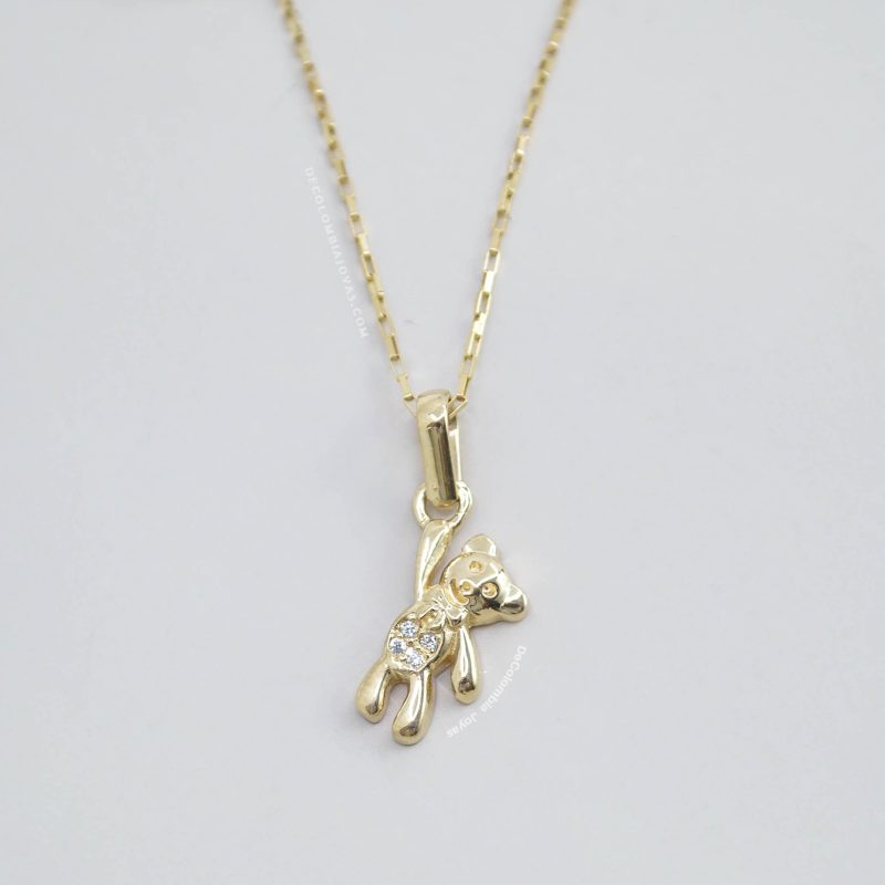 Dije Oso Colgado Oro 18k