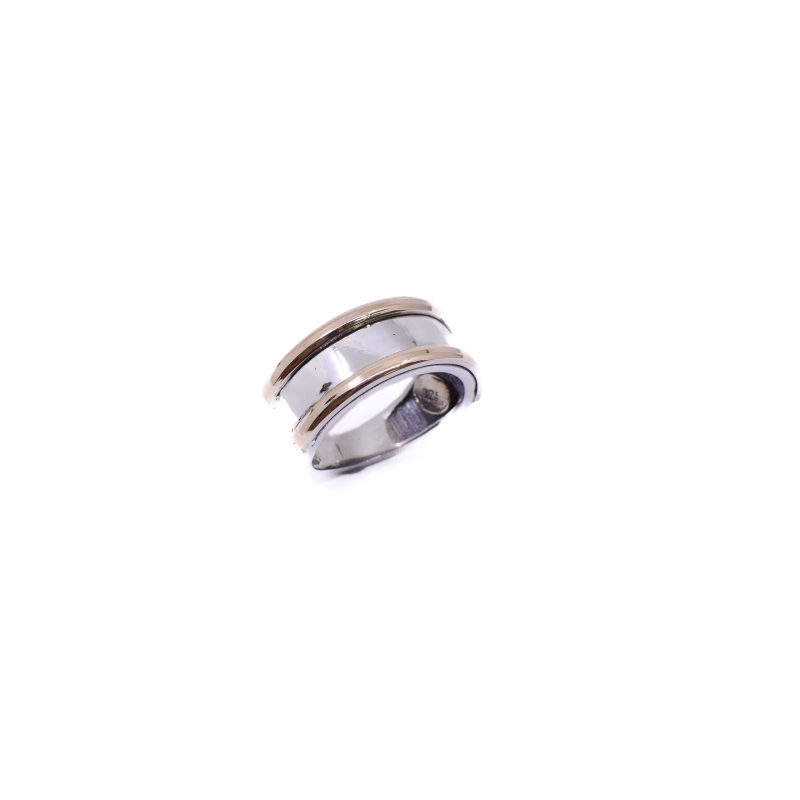 Anillo Liso Oro Plata