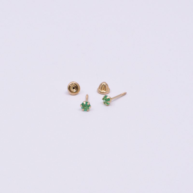 Topos Esmeraldas Oro 18k/3MM