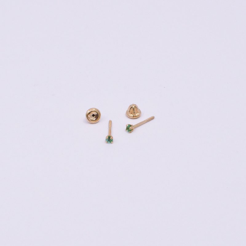 Topos Esmeraldas Oro 18k/2MM