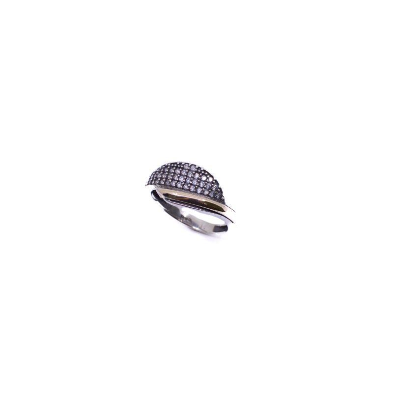 Anillo con Circones Oro Plata