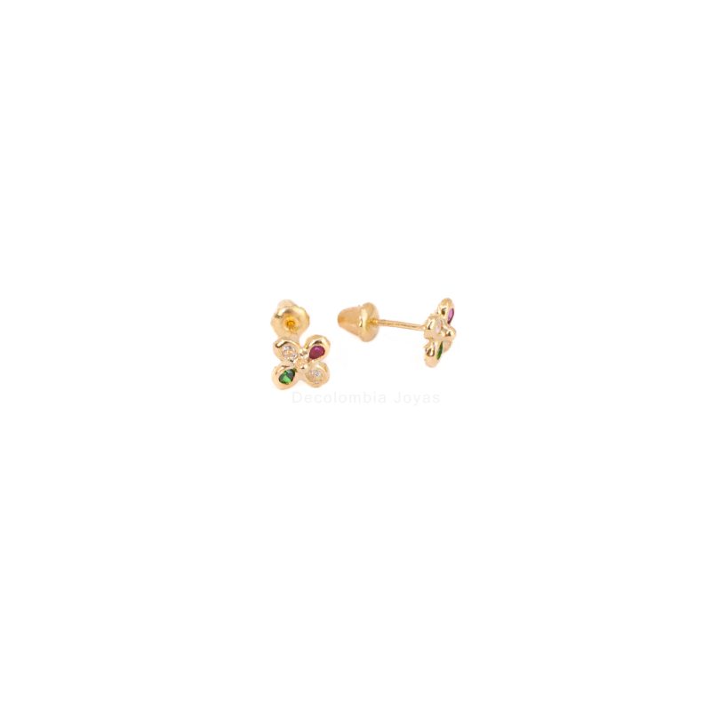 Topo Trebol Oro 18K