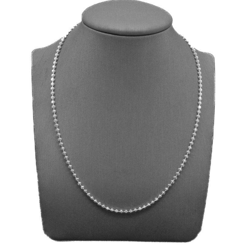 Cadena Militar Diamantada Plata 925/45CM