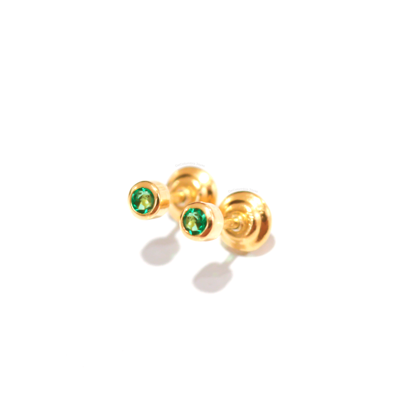 Topo Esmeralda Bisel 2,2 mm Oro 18k