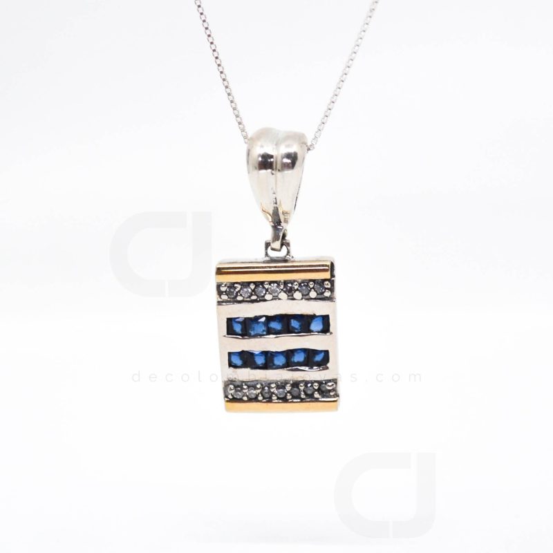 Dije de piedra con lamina dorada DJX4