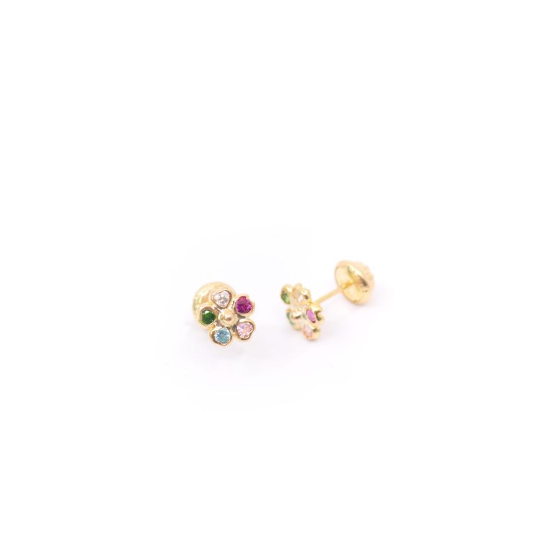 Topo Flor Oro 18k