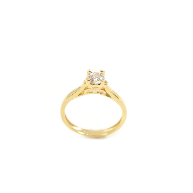 Anillo Compromiso Liso Oro 18k