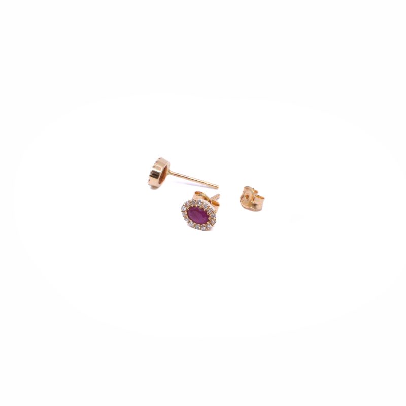 Topos Oro 18k con Diamantes y Rubí