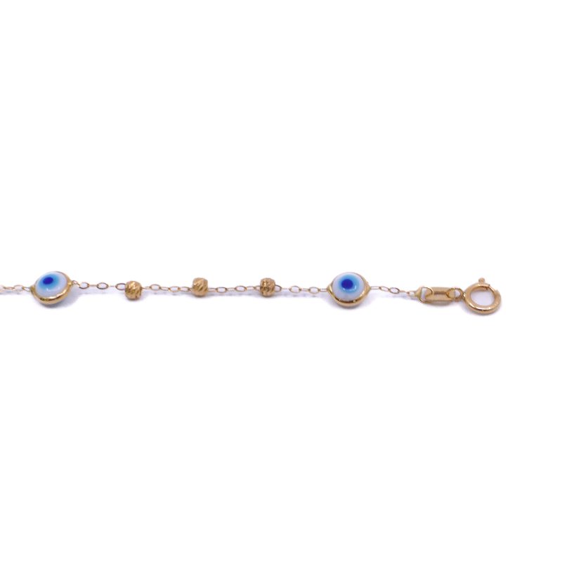 Pulsera Ojo Turco Oro 18k / 18cm - Image 3