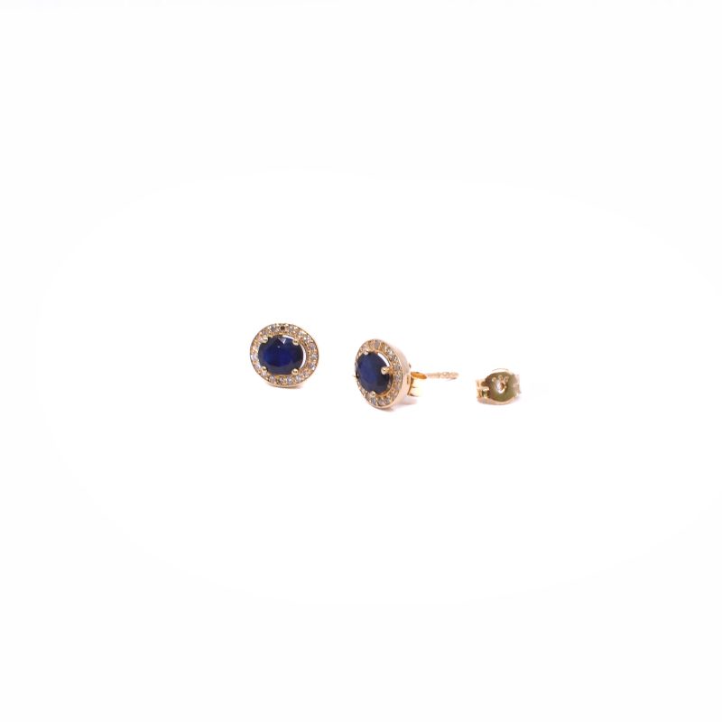 Topos Oro 18k con Diamantes y Zafiro