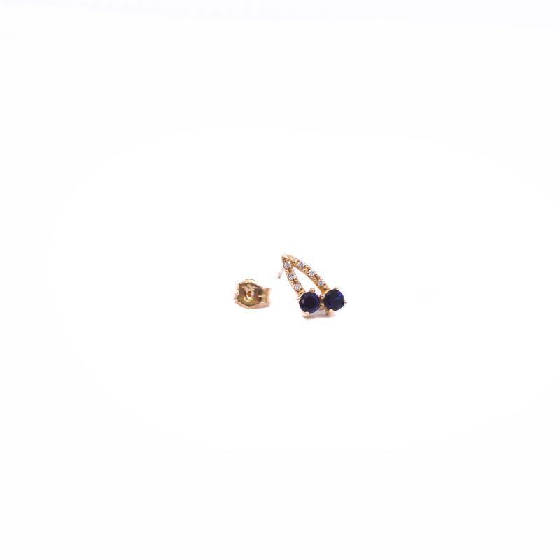 Topos Cereza Oro 18k con Diamantes y Zafiros - Image 2