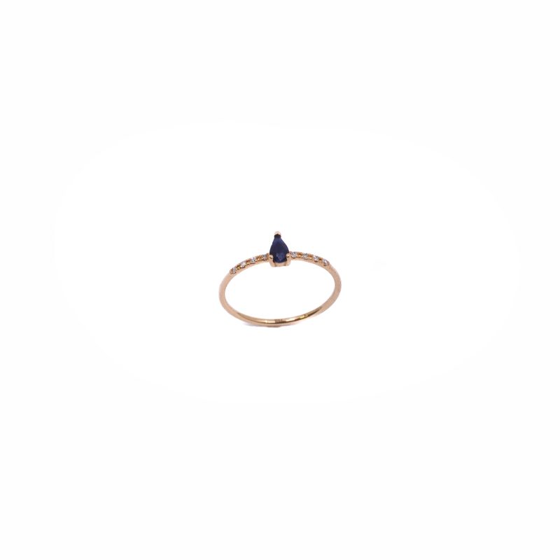 Anillo Oro 18k Diamantes y Zafiro - Image 3