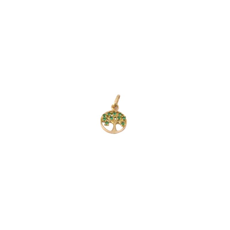 Dije Arbol con Circones Oro 18k