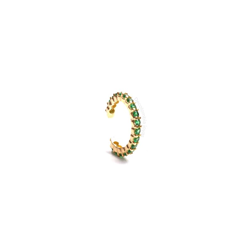 Earcuff con Circones Oro 18K