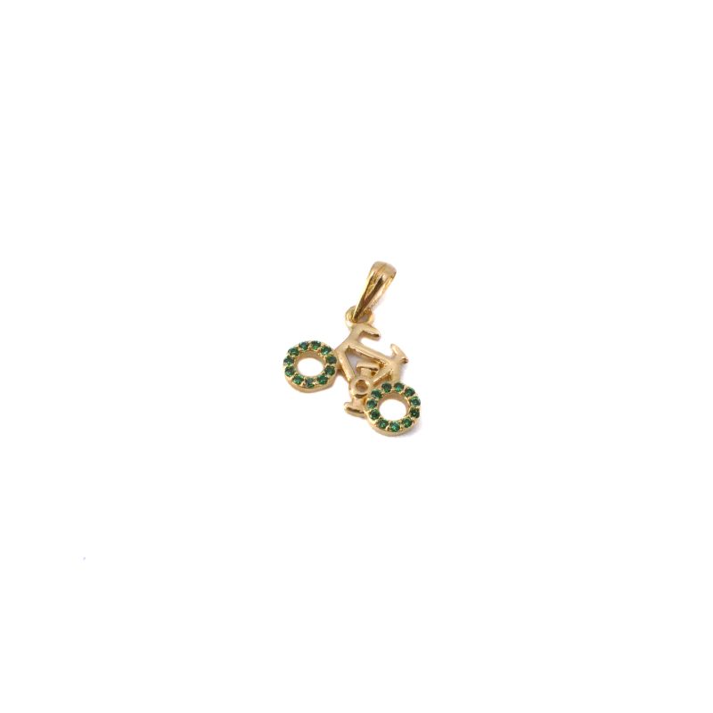 Dije Cicla con Circones Oro 18k