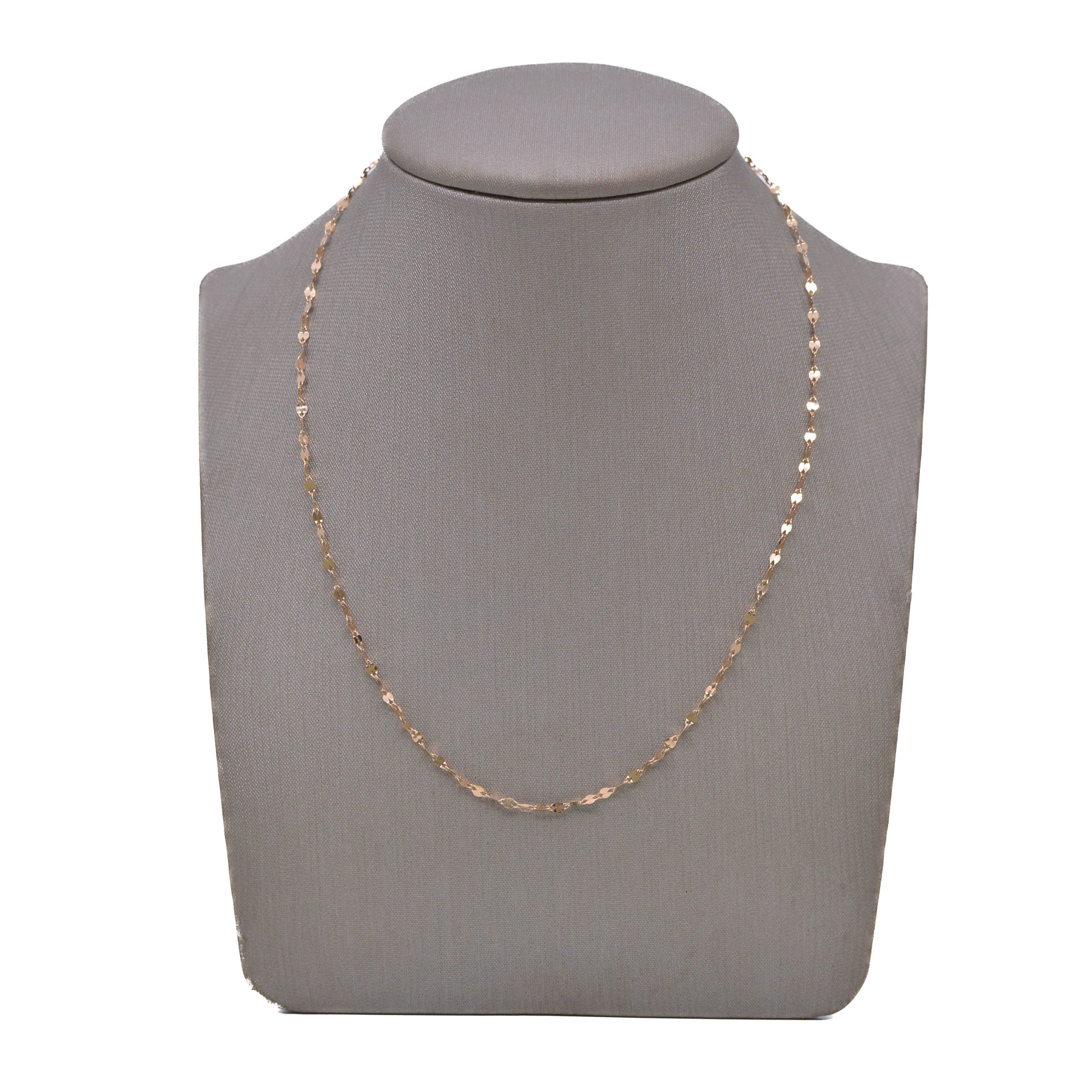 Cadena Espejo Oro Rosa 18k / 50cm