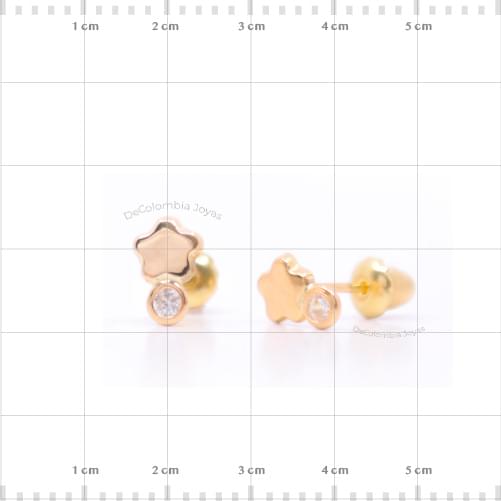 Topo Estrella Con Circon Oro 18K - Image 2