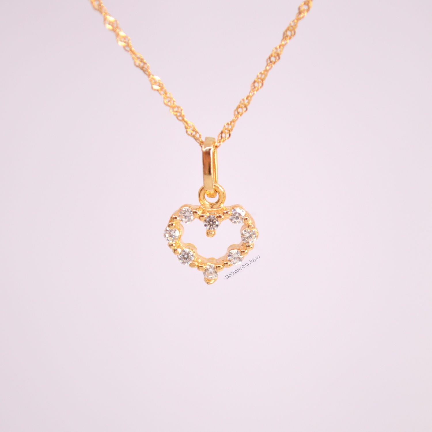Dije Corazon Circon Oro 18k - Image 3