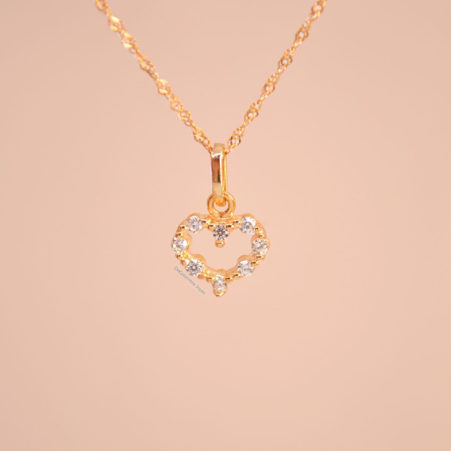 Dije Corazon Circon Oro 18k - Image 2