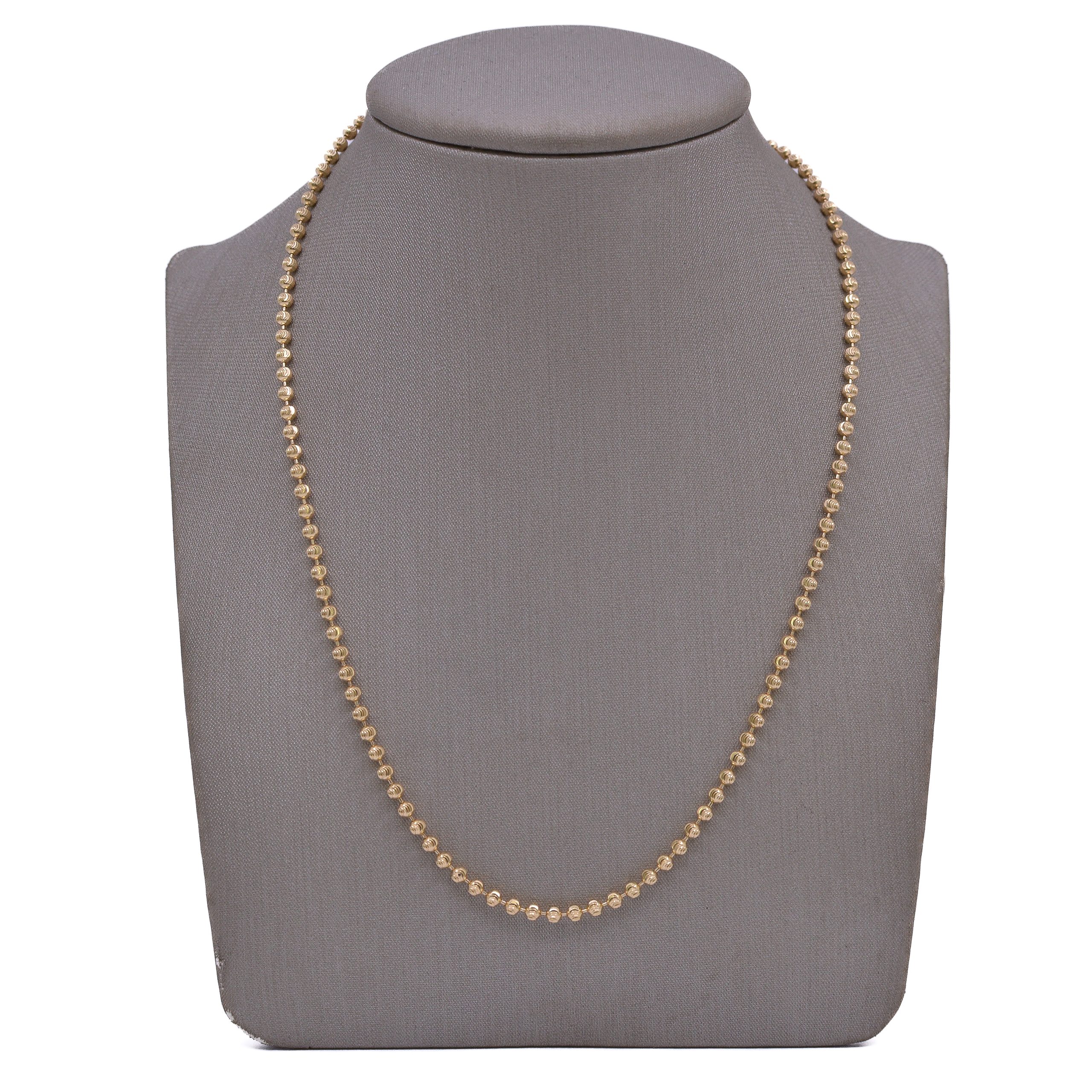 Cadena Militar Diamantada 18k / 60cm