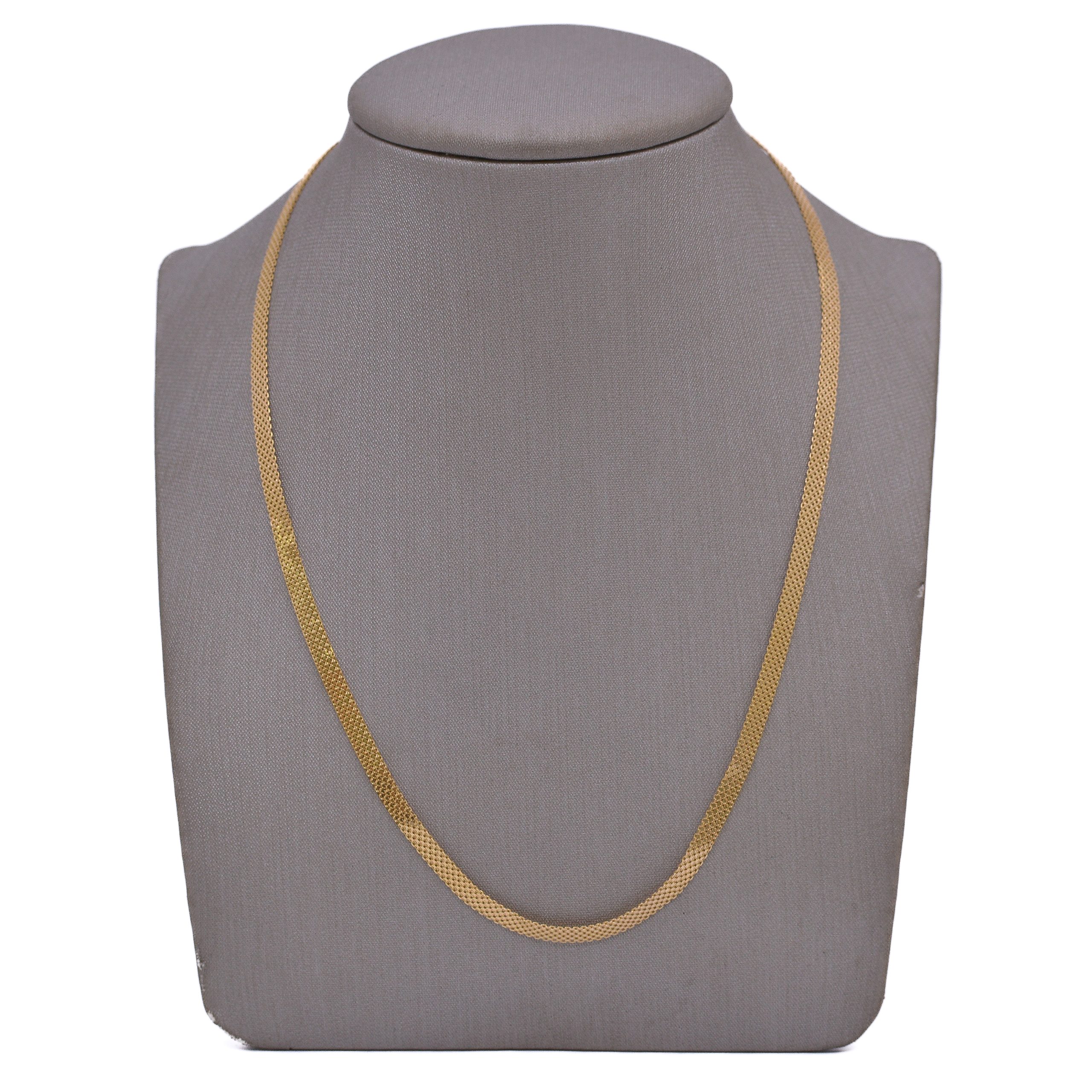 Cadena Bismark Plana 18k / 60cm