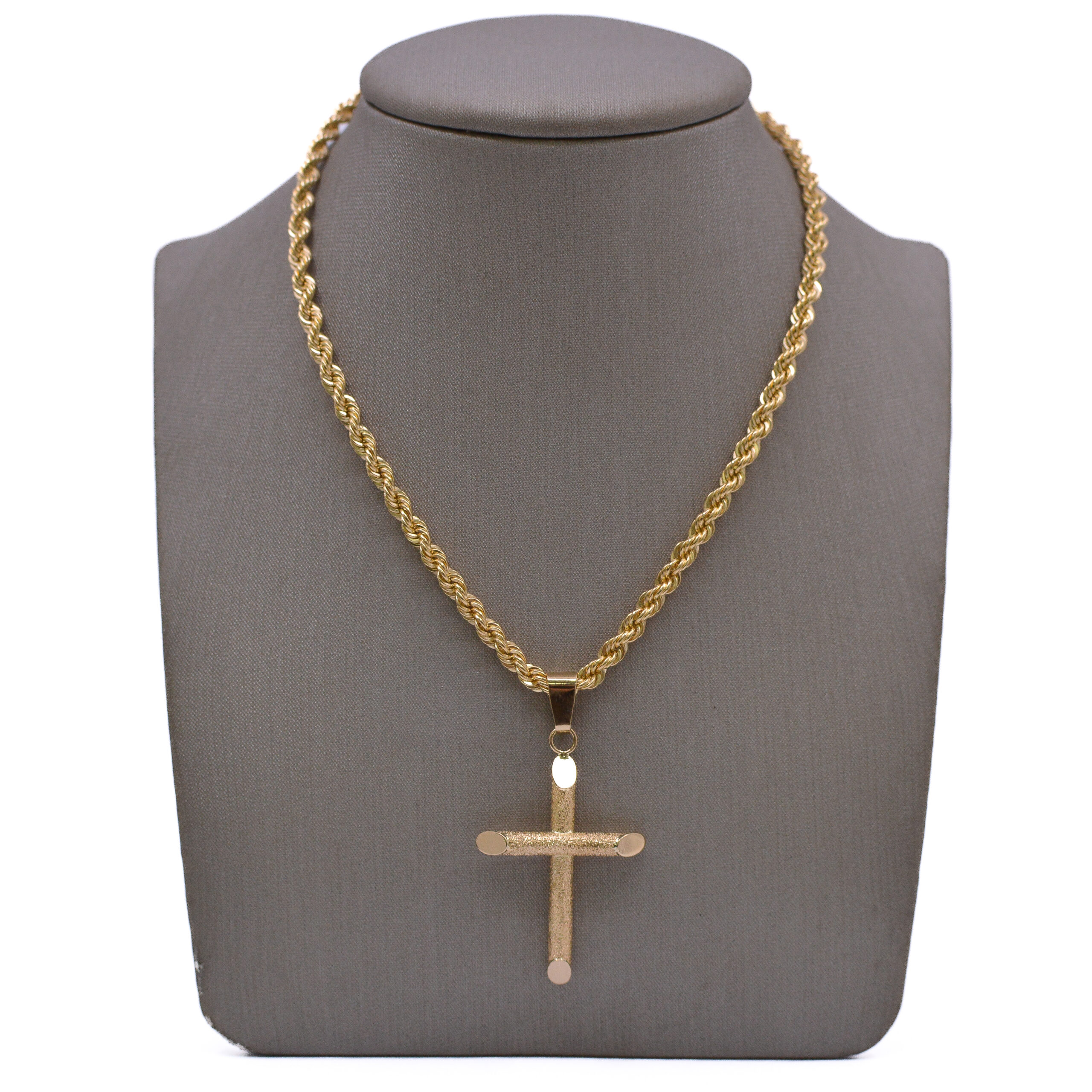 Dije Cruz Diamantado Oro 18k / 35mm