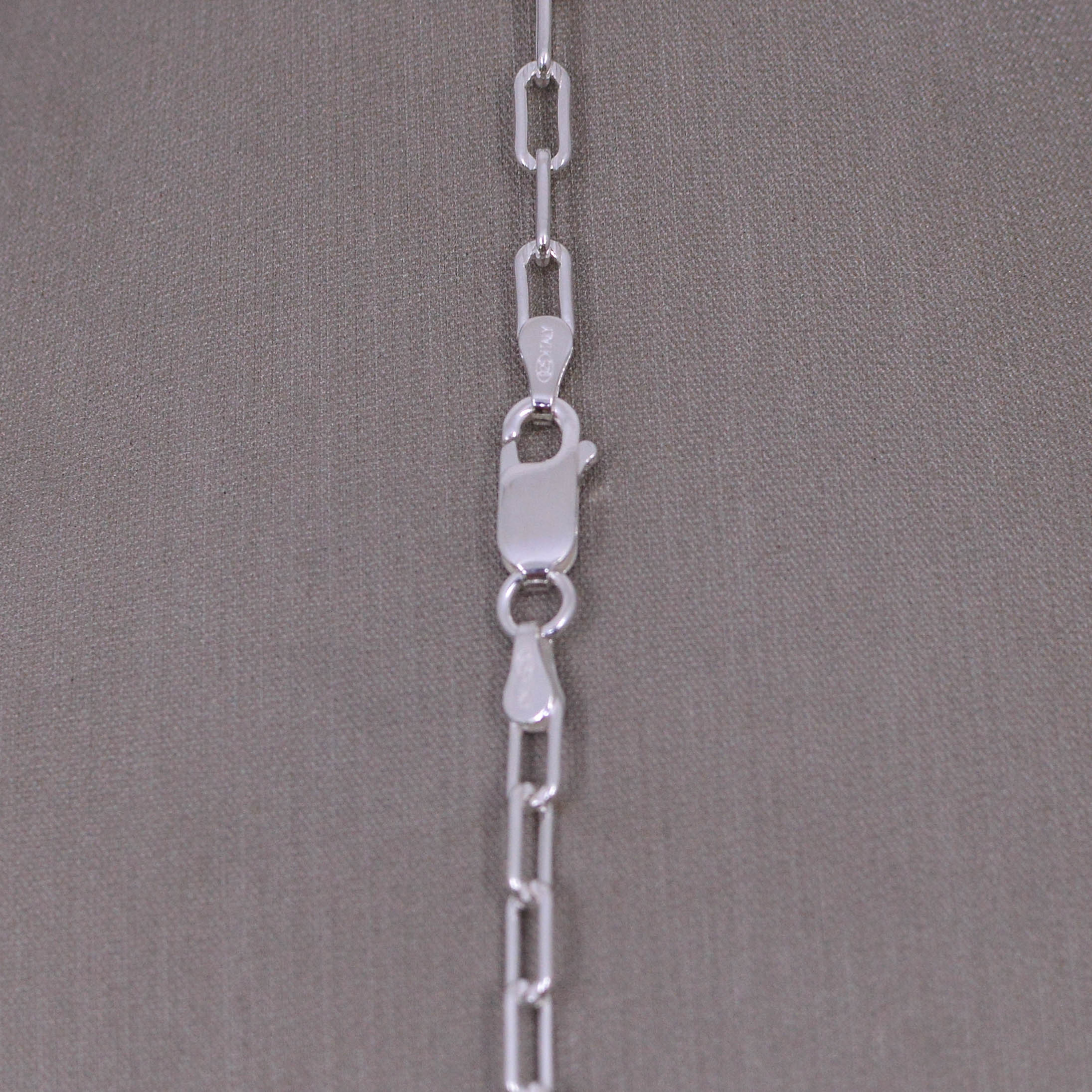 Cadena Eslabones Rectangulares Plata 925 / 60CM - Image 2