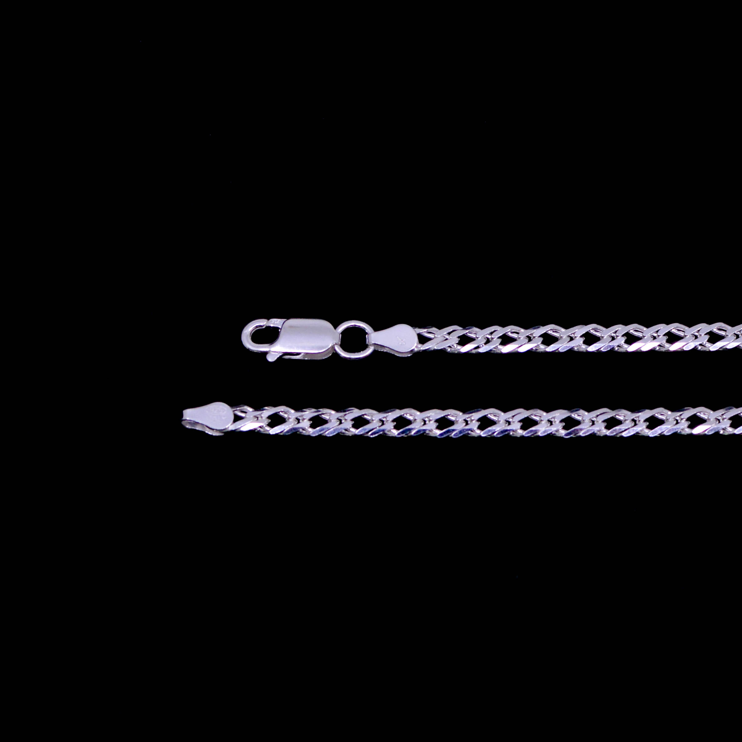 Pulsera Doble Eslabón Plata 925 / 19CM