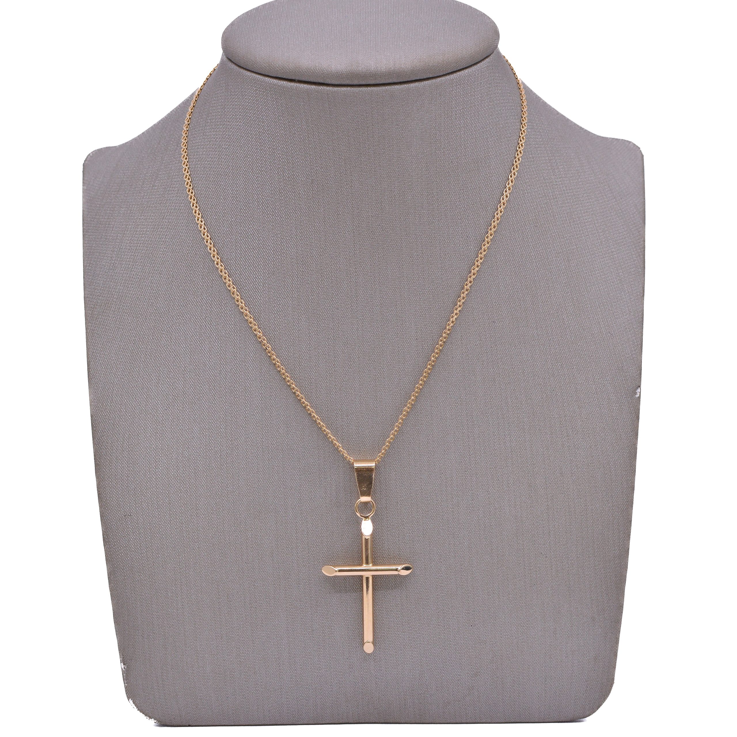 Dije Cruz Lisa Oro 18k / 31mm