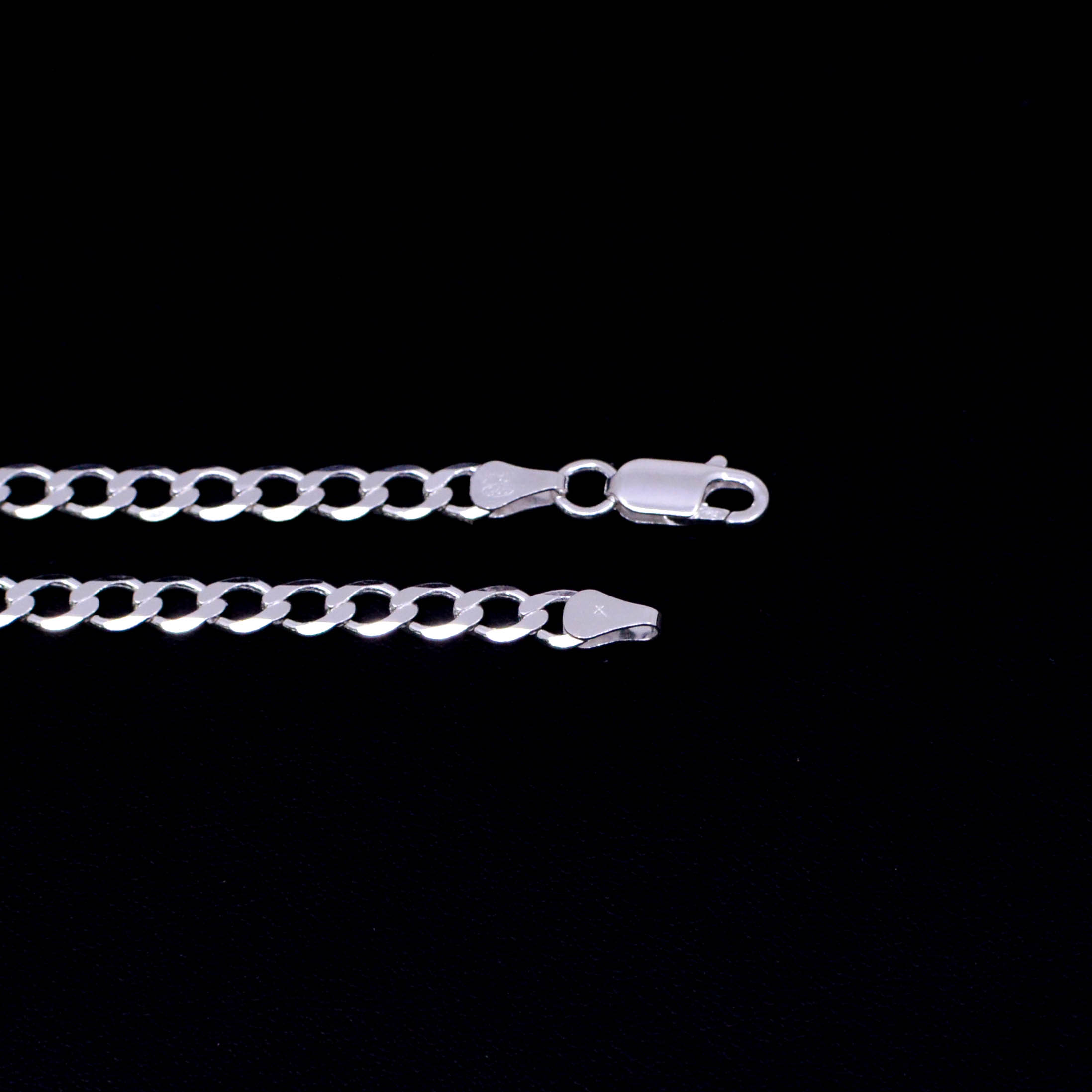Pulsera Cubana Ancha Plata 925 / 19CM