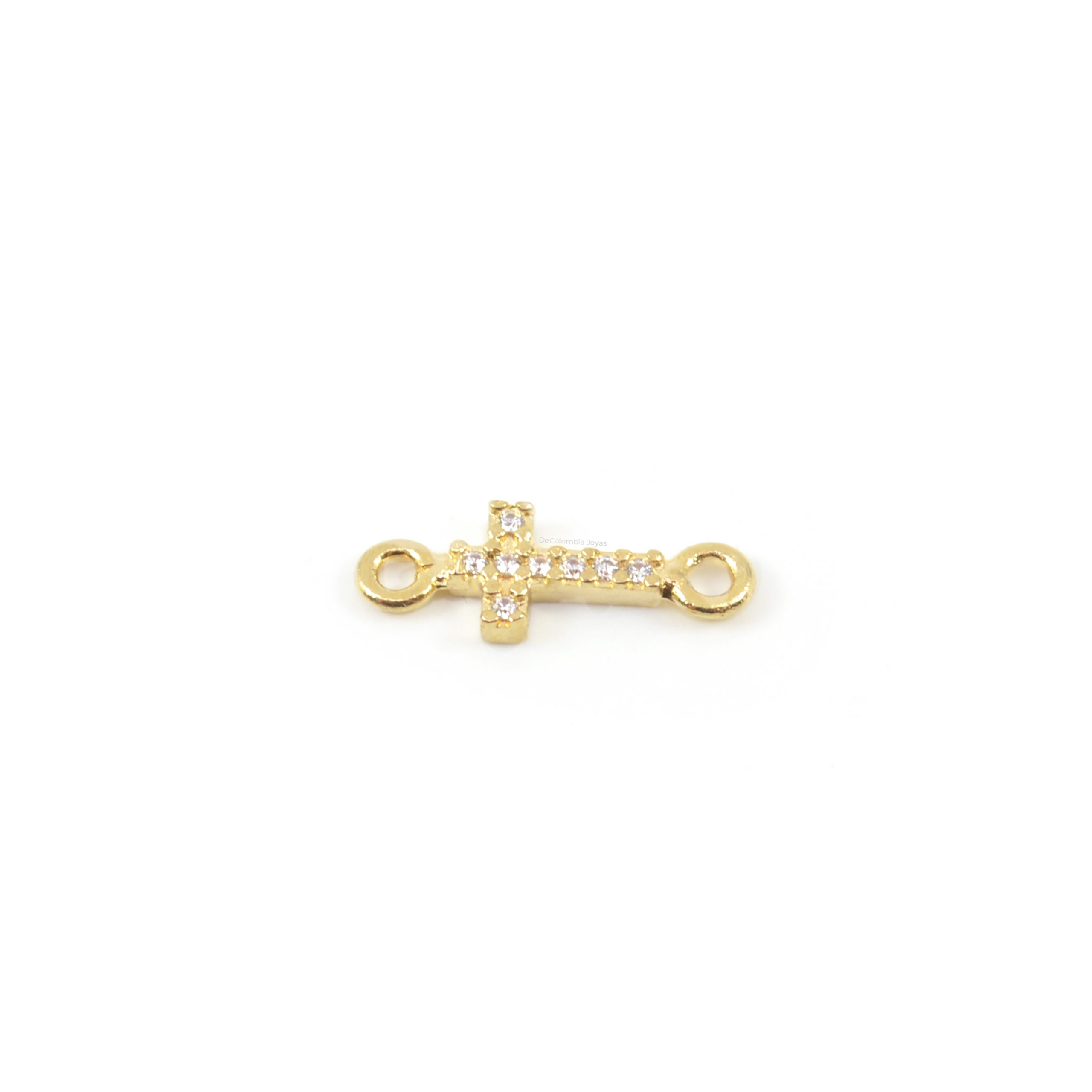Herraje Cruz con Circones Oro 18k