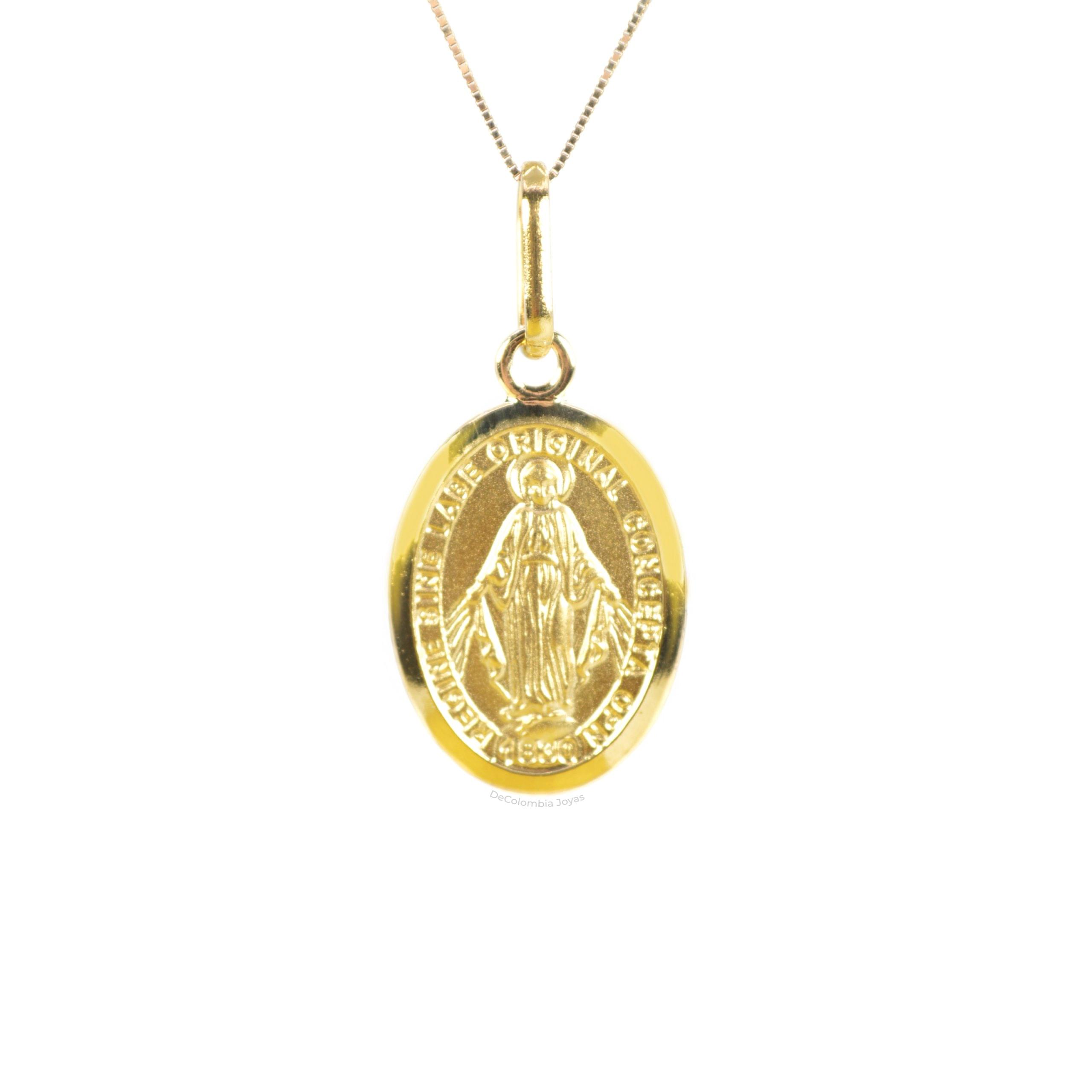 Dije Virgen Milagrosa 8mm Oro 18k