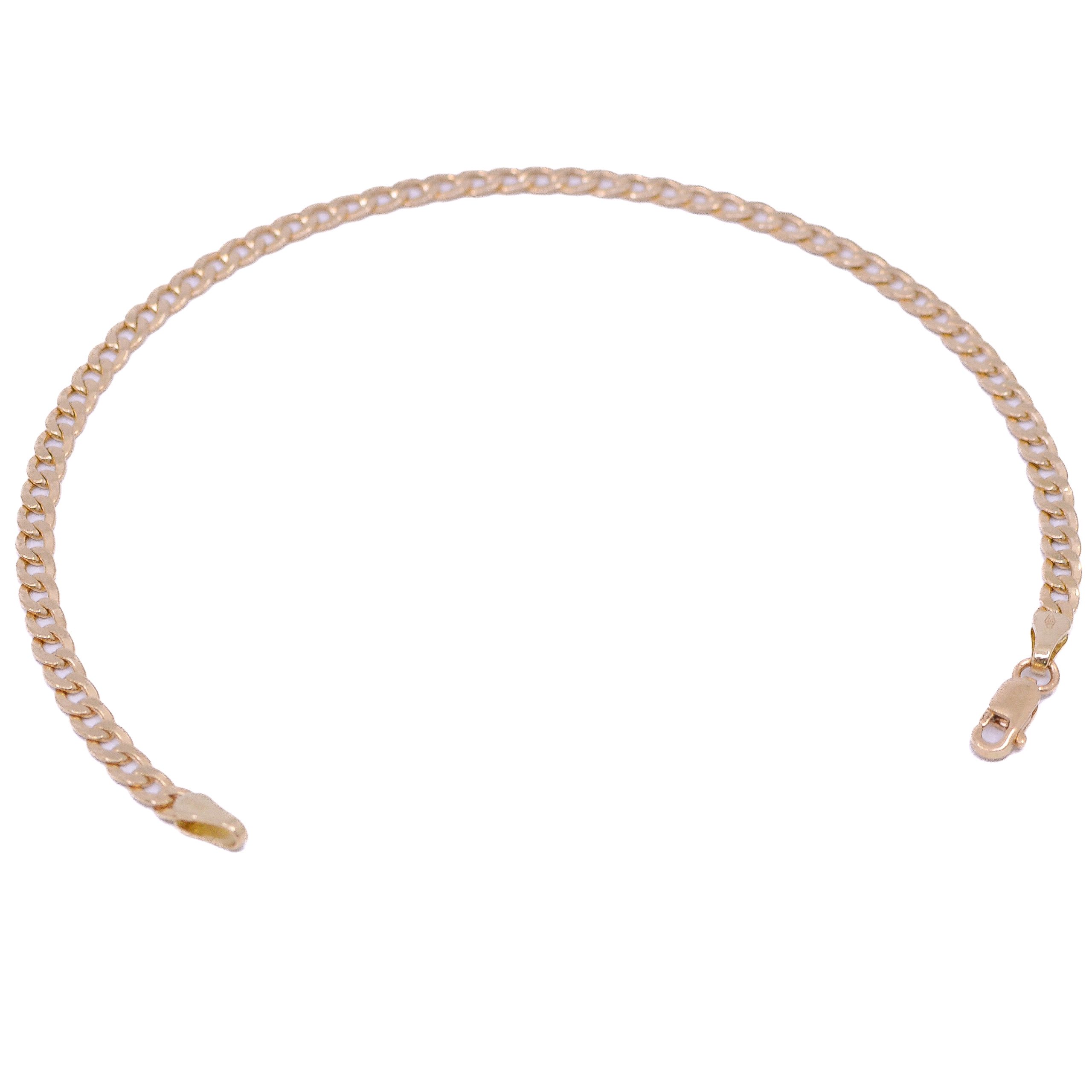 Pulsera Cubana Oro 18k / 19cm 3mm